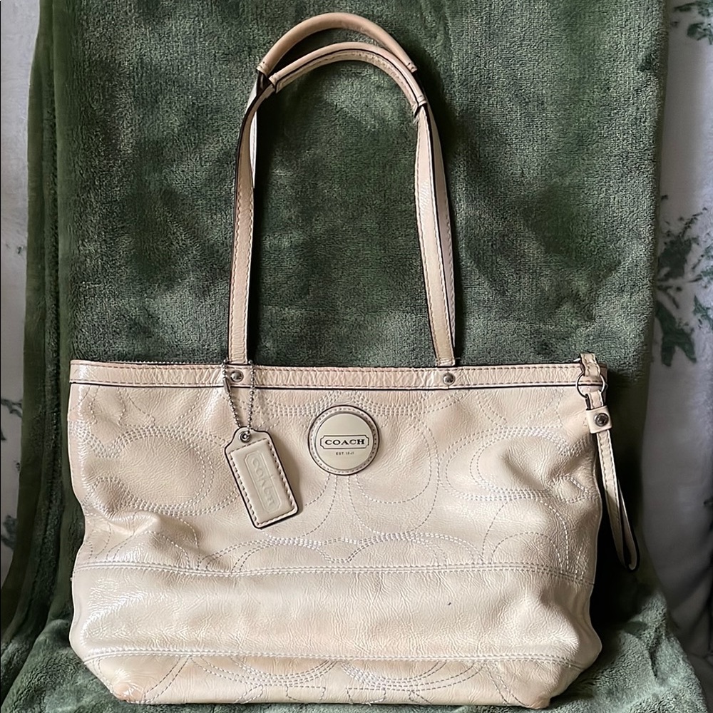 Coach Cream Tote Bag